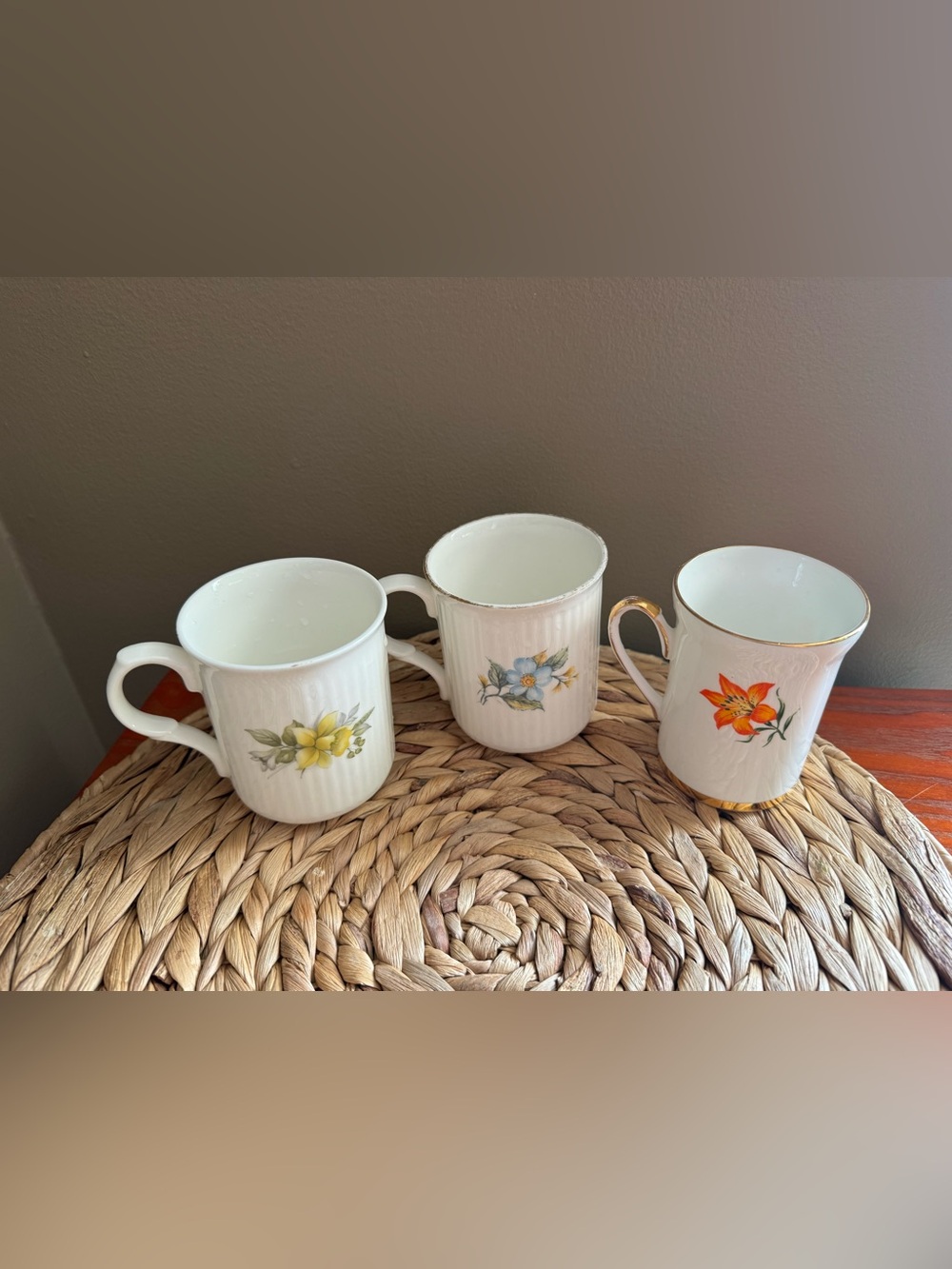 2/$50 Mix & Match Listings - Vintage Set of 3 Bone China Cottage Core Mugs